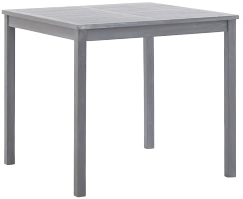 RJPLMFV Gartenmöbel-Set, 5-teilig, Tisch und 4 Stühle, klappbar, Akazie, Grau