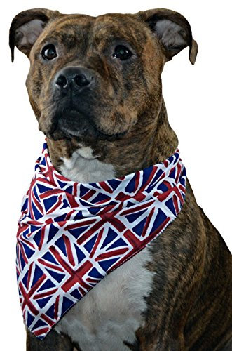 Pet Pooch Boutique Hunde-Halstuch, Union Jack, Größe XS/S