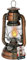 KOTARBAU Öllampe Mit Dochthalter Petroleumlampe Befüllbar Antik Sturmlaterne Glaskolben Tischlampe Laterne Gartenlampe Bronze Stehen Hängen Oil lamp