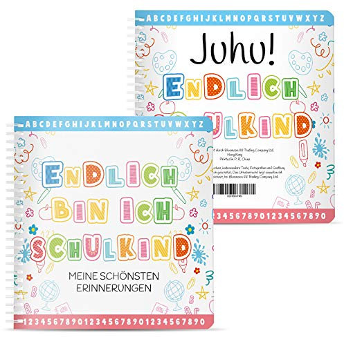 Tillmann’s Mein 1. Schultag Erinnerungsalbum – 36 Seiten Hardcover Scrapbook für Jungen & Mädchen – Ich bin ein Schulkind Erinnerungsbuch – Perfektes Geschenk zur Schultüte
