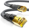 CSL - Cable de red Cat 7 de 5 m, plano y fino, para 10 Gigabit de alta velocidad, cable de Internet, cable plano, cable de instalación, cable RJ45 de 10 Gbps, Cat.7, para conmutador, router, módem,