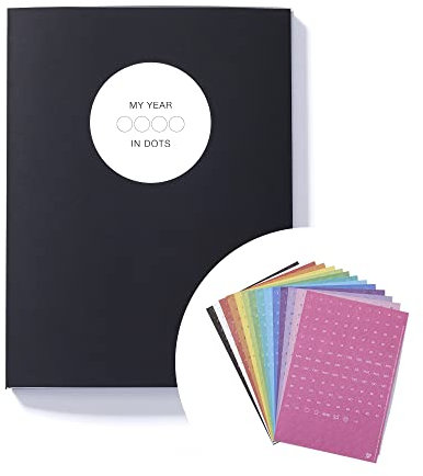 dot on Buchplaner mit Stickern - dotty plans rainbow edition - DIY-Journal zum flexiblen Planen Schulplaner Planer Bullet Journal Notizbuch - großes Stickerset - Aufkleber Klebepunkte
