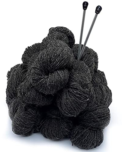 Hollert Strickwolle Schafwolle Merino Handstrickgarne Schwarz 1kg