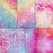 Souarts Baumwollstoff Meterware Stoffe zum Nähen Patchwork Stoffe Paket Stoffreste DIY 5 Stücke je 50cmx50cm Galaxie, Lila, Sternennebel, Sterne, Himmel, Weltraum (50cmx50cm, Helllila)