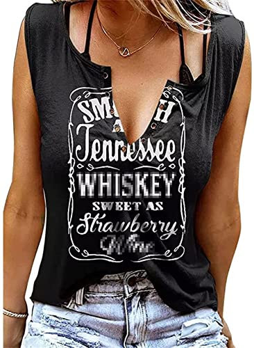Damen Sommer Casual Tank Top Frauen Ärmellose Basic T Shirt schwarz Locker Oberteile Sexy V-Ausschnitt Weste Tunika Blusentop (XL, Schwarz)