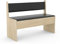 VCM Holz Eckbank Sitzbank Bank mit Truhe Esal Breite 110 cm Anthrazit/Honig-Eiche