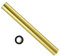 OPERMAXER Messing Tauchrohr Extra-Lang 400mm für Universal Siphon, Verlängerung Rohr 1 1/4 Zoll x32mm Abfluss, Verstellrohr inkl. Dichtungen, Gebürstetes Gold
