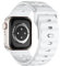 Cinturino sportivo compatibile con Apple Watch Ultra 2, 49 mm, 46 mm, 45 mm, 44 mm, 42 mm, per uomo, in silicone, impermeabile, per Apple Watch 10, 9, 8, SE 7, 6, 5, 4, 3, Ultra, bianco