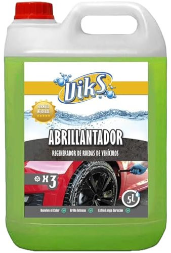 Viks | Abrillantador de Neumáticos Profesional | Restaura y Protege los neumáticos y consigue un Brillo Duradero | Abrillantador para Ruedas, Cauchos, Gomas y Plásticos | 5 litros