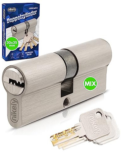 GERCAR Pro Schließanlage DIY MIX Profilzylinder 30/35 Schließzylinder gleichschließend nach wunsch kombinierbar - Zylinderschloss 65 mm A:30 B:35 - selbst zusammenstellen mit einem Schlüssel