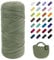 Uiopa Fettuccia per Borse a Uncinetto, 200g Filato Grosso in Poliestere, Filato di Maglietta per Ferri e Uncinetto, Fai da Te, Decorazioni, Artigianato (Verde Militare Chiaro)
