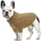 LiebeDD Hundepullover Mittelgroße Hunde - Winter Warm Hundepulli mit Beinen Solide Klassisch Hunde Strick Pullover für Dackel Französische Bulldogge und Katzen, Dog Sweater (Khaki M)