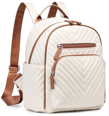 Miss Lulu Rucksack Damen Klein Elegant Cityrucksack Schultertasche Modern Casual Damenrucksack Wasserdicht Tagesrucksack Mini Backpack Tasche Anti-Diebstahl für Freizeit Schule Reisen Arbeit
