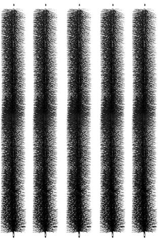Dachrinnenschutzsystem, 600 x 100 mm, sichere Bürste in Dachrinne, Laubschutzstopper, Dachrinnenschutz, Abflussbürste, Rohr, Fallrohr, Blätter, Bürstenreiniger, Laubreinigungsschutz, Schwarz, 5 Stück