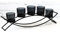 Seraphic Iron Arch Table Centerpiece Decorations Tealight Votive Candle Holder for Weddings, Patio, Kitchen, Dining Room, and Coffee Tables, Black, Black Chunky 5 Cups