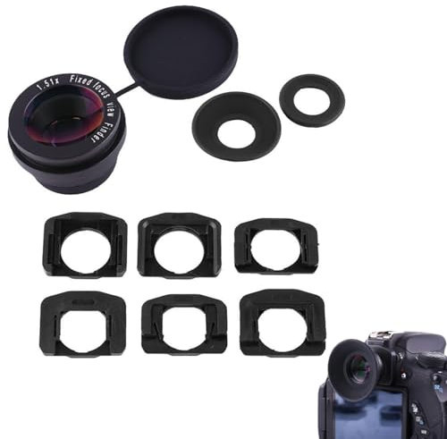 Beufee Magnifying Eyepie, Viewfinder Eyepiece 1.5X Fixed Focus Viewfinder Eyepiece Magnifier Eyecup 360° Rotatable Design Replaces Eye Cup for DSLR Camera