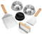 Onlyfire Smash Burget Set de 6 Pièces, Contient Presse Burger, 2 Spatules, Presse à Hamburger, 2 Cloche de Cuisson INOX pour Faire Fondre Fromage, Professionnel d'Accessoires Barbecue pour Planchas