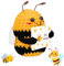 Vibbang Pocket Hug Biene Glücksbringer Geschenke, Glück Biene Positive Geschenke, Funny Positive bee, Emotional Positive Kartoffel Pocket Hug Geschenke für Freundin Kleine Geschenke für Frauen