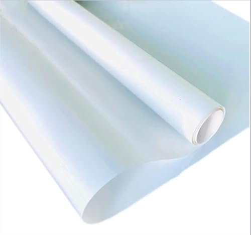 Window Film Privacy White Opaque Heat Control Window Film Stained Glass Self Adhesive Tint Privacy Window Sticker for Home Window Cover,One Color,90x500 cm