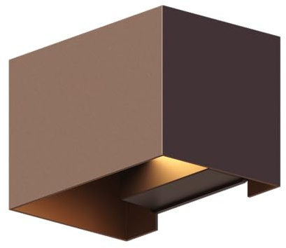CALEX Venice Wandleuchte, für Außen & Innen, warmweißes Up & Down Licht, einstellbarer Lichtstrahl, wasserdicht, Rostfarbe, 2er Pack
