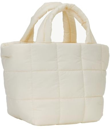 TIAASTAP mini Puffer Tote Bag mit Reißverschluss kleine Gesteppte Umhängetasche Leicht kleine Handtasche Puffy mit Abnehmbarer Gurt Crossbody Bag
