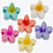 SHUOHONG 6 Pièces Pince Cheveux Fleur, Barrette Fleur Antidérapantes 8cm, Barettes Cheveux Femme en Forme de Fleur, Fleur Multicolore Accessoires Cheveux pour Cheveux Epais et Fins