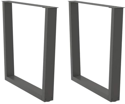 vidaXL Esstisch Beine V-Form 2 Stück Anthrazit 80x(72-73,3) cm Stahl, Bein für Tisch, Esszimmertischbein, Tischbein für Esstisch