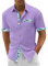 Chemisette Homme Manche Courte Grande Taille Violet 3XL