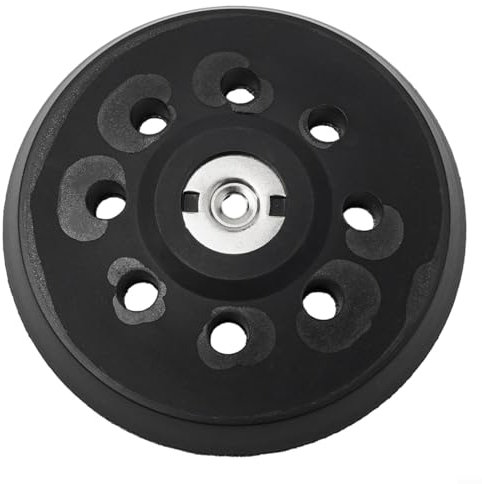 URPIZY Plateau de ponçage 125 mm pour ponceuse excentrique Metabo SXE 325 Intec 425, plateau de support de 5, disque de ponçage à 8 trous, disque abrasif en plastique PU, noir