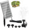 Sprifityy Pompa solare per fontane,Fontana Solare 3.5W,Pompa per Acqua Solare con Tubi da 3 M,5 stili di fontana per colibr, per laghetto da giardino, fontana, bagno per uccelli,acquario