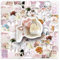 50 Pcs Bowtie Stickers, Cute & Aesthetic Pink and White Decals, Waterproof Vinyl Stickers for Laptop, Phone Case, Journal, Water Bottle, DIY Projects, Scrapbook, Home Decor