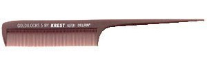 Krest Goldilocks g5 8-1/2 Rattail Comb Extra-fine Tooth. Heat Resistant Hair combs. 1 Dz.