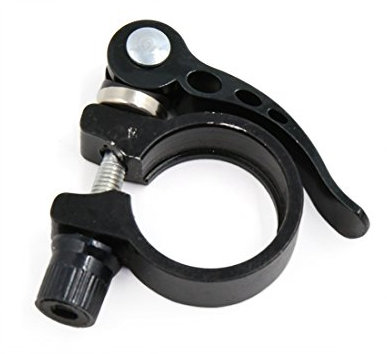 sourcing map 31.8mm Quick Release Saddle Seatpost Clamp Black for Bicycle