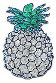 Catch the Patch XXL Ananas Obst Frucht Pailletten - (Größe: 22,5 x 16,5 cm) – Patches, Bügelbilder, Aufbügler – zum Aufbügeln oder Aufnähen – Ideal für Kleidung, Rucksäcke