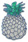 Catch the Patch XXL Ananas Obst Frucht Pailletten - (Größe: 22,5 x 16,5 cm) – Patches, Bügelbilder, Aufbügler – zum Aufbügeln oder Aufnähen – Ideal für Kleidung, Rucksäcke