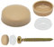 Pack of 50 x Buff Brown SNAP-ON Two Piece Dome Screw Cover CAPS - Small CAPS & Bases