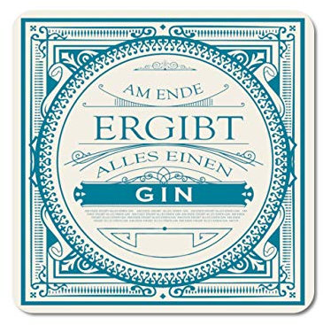 Interluxe LED Untersetzer - Am Ende ergibt Alles einen Gin - Pads für leuchtende Gin-Tonic-Gläser