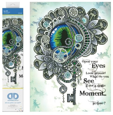 Diamond Dotz DD10-028 Auge, ca. 42 x 57 cm groß, Diamond Painting, Malen mit Diamanten, funkelndes Bild zum Selbstgestalten, für Kinder und Erwachsene