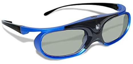Universal 3D Glasses, DLP-Link Active Shutter Glasses with 85mAh Rechargeable Battery, 50 Hours of Continuous Work, Goggles for Mainstream DLP Projectors