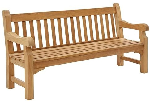 Strandkorbwerk Gartenbank Mammut Teakholz ca. 160 cm Komplett montiert