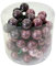 Hochwertige & Dekorative Glas Spiegelbeeren am Draht - Glänzend & Matt - Dekokugeln/Tischdeko/Christbaum/Weihnachten (Berry Mix, Ø 3cm (72 Stück Sortiert))