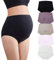 Mama Cotton Women's Over The Bump Maternity Bragas de Cintura Alta Cobertura Completa de Embarazo (Paquete Multicolor B 5, tamaño-4xl)