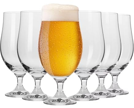 KROSNO Beer Glasses Set of 6, 16.9 oz, Harmony Collection