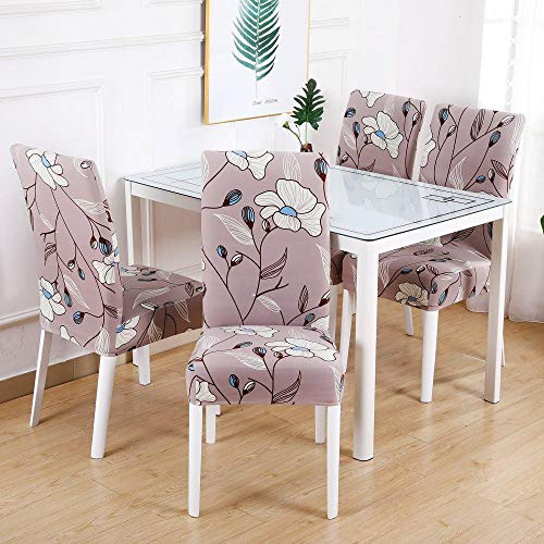 ZQMHCY Coprisedie con Schienale Rosa Beige Blu Coprisedie Spandex Lavabile Estraibile Copri Sedie Moderna Coprisedie Elasticizzato Universale Coprisedia Elasticizzati con Schienale 4 Pezzi