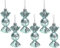 Christmas Concepts® 6er-Pack – 90 mm süße Kugeln – glänzend & glitzernd – Christbaumschmuck (Mint Green)