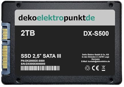 dekoelektropunktde 2TB SSD Festplatte passend für ASUS Crosshair V Formula-Z Mainboard, Alternatives Ersatzteil 2,5 Zoll SATA3