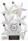 6er Set Anhänger PVC Stern Weihnachtskugeln Baumschmuck bruchfester Christbaumschmuck (Weiss irisierend)