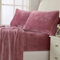 Boqingzhu Flauschige Plüsch Spannbettlaken 140x200cm Rosa Altrosa Winter Warm Flanell Fleece Biber Samt Cashmere Touch Spannbetttuch Kuschelig Bettlaken für 25 bis 30cm Matraze