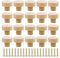 ALFFREUDE 20 Pcs Poignée de Tiroir Ronde en Bois Massif 30 x 25 mm - Boutons et Poignées pour Armoires, Tiroirs et Portes