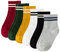 Angelkiss 6 Paar Damen Streifen Tennissocken Cotton Crew Socken Retro Casual Socken Sportsocken für Mädchen 39-42 (6 farbe)